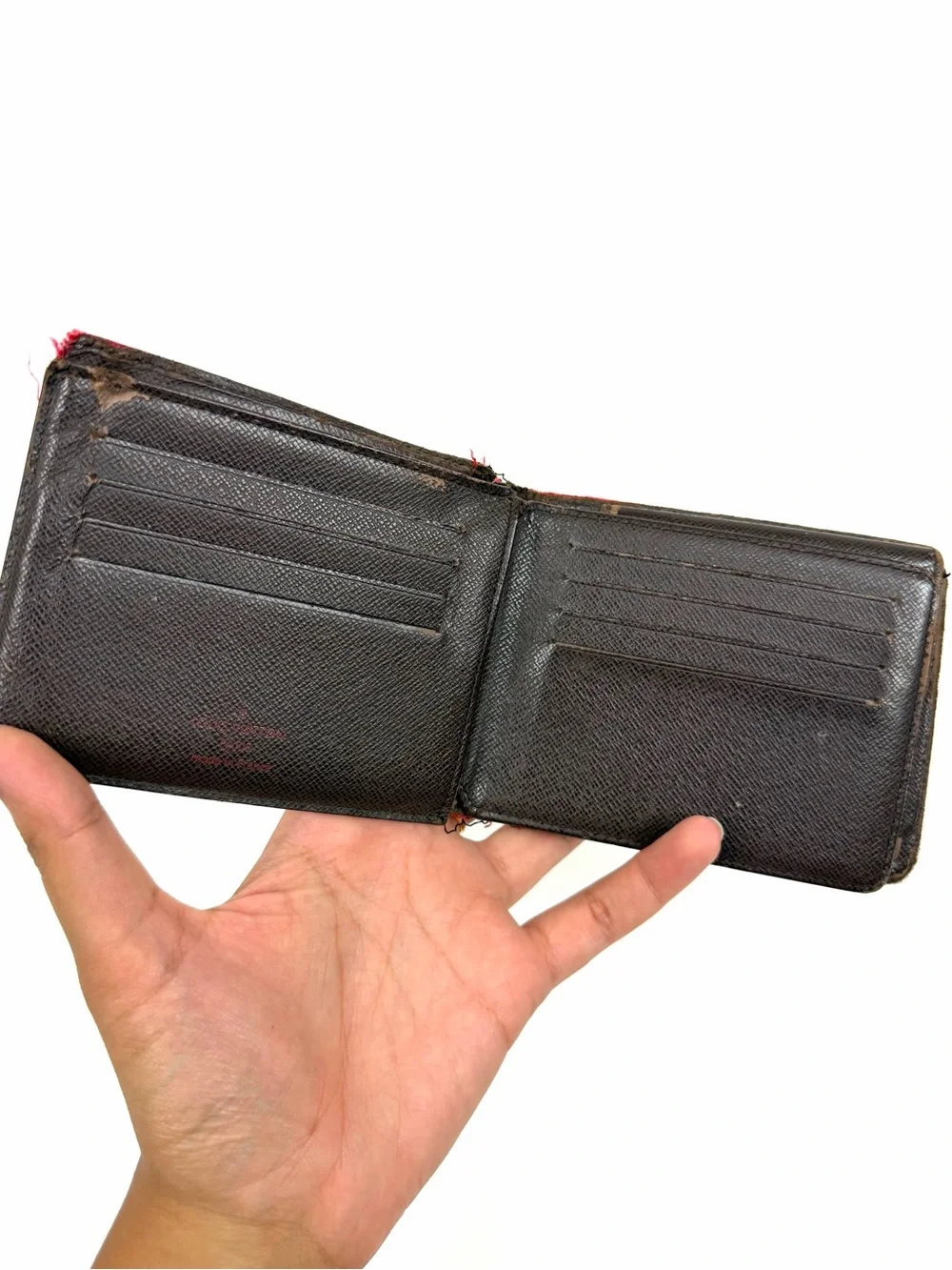Authentic Louis Vuitton Damier Ebene Bifold Compact Wallet